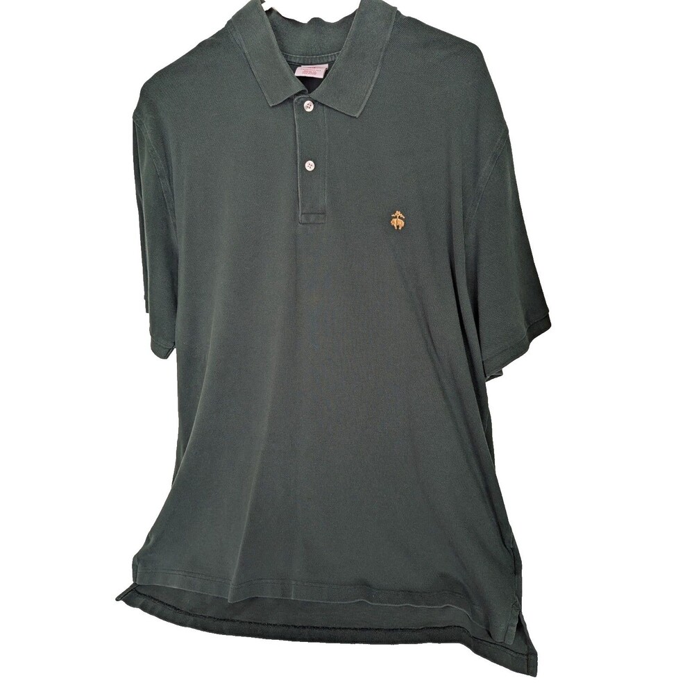 Brooks Brothers Polo Shirt Men XL Green Performance Golf Performance CountryClub